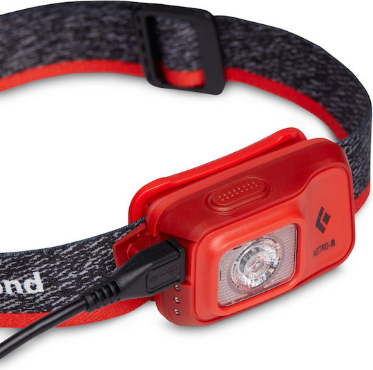 Black Diamond Headlamp LED IPX4 with Maximum Brightness 300lm Astro 300-R Red