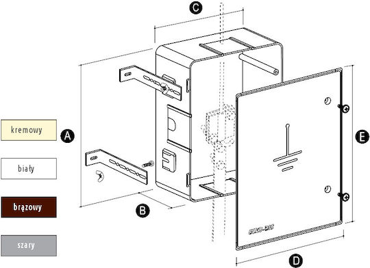 Façade Control Box 230x150mm Cream Pvc