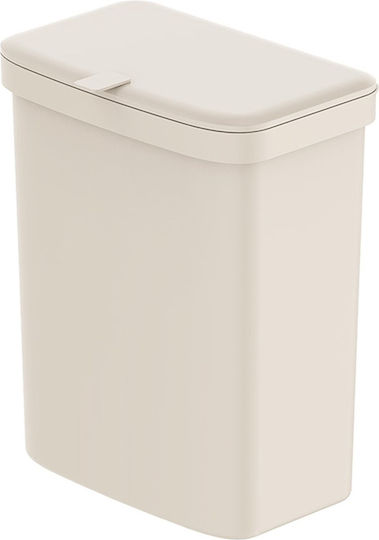 Eko Puro II Waste Bin for Cabinet Plastic with Oscillating Lid White 9lt
