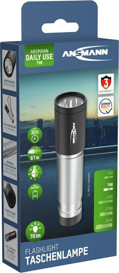 Ansmann Φακός LED IPX4 με Μέγιστη Φωτεινότητα 70lm