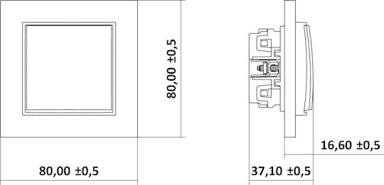 Karlik Wall Switch Without Frame Gray