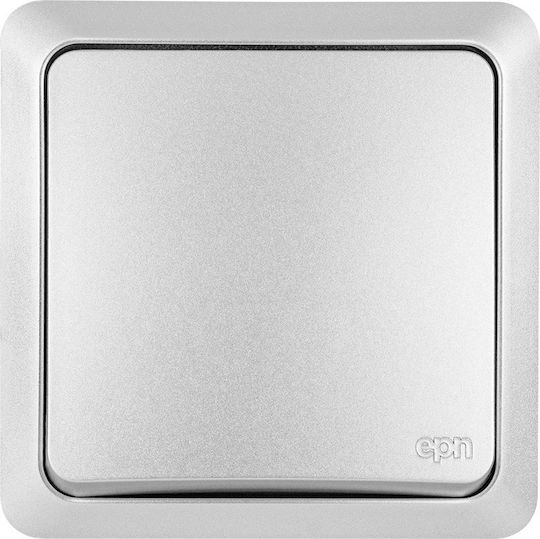 Elektro Plast Wall Switch Lighting One-Way with Frame Gray