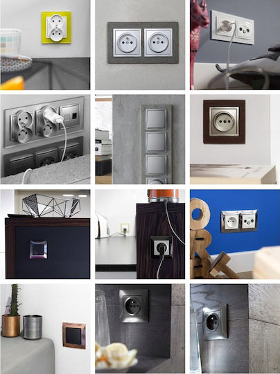 Rotary Switch Lighting without Frame Silver