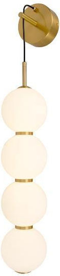 Eurolamp Trea Classic Wall Lamp with Integrated LED and Warm White Light Bronze 65x16x65cm
