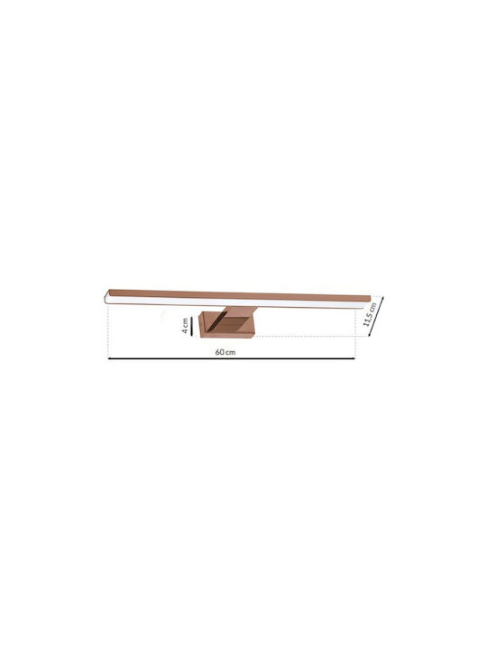 Eko Light Shine Modern Leuchte Badezimmer mit Integrierter LED und Neutralweißes Licht Kupfer 60cm