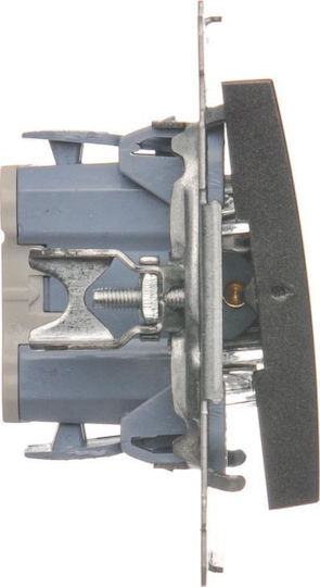 Kontakt-Simon Recessed Wall Switch Single Without Frame Gray