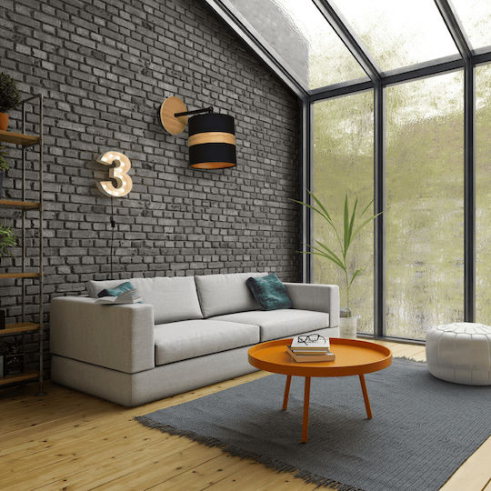 Eko Light Classic Lamp Wall with Socket E27 Black