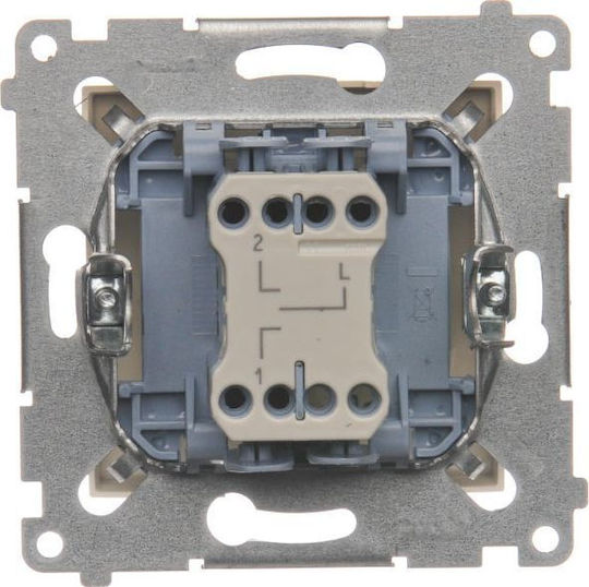 Kontakt-Simon Recessed Wall Switch Lighting One-Way without Frame Ecru