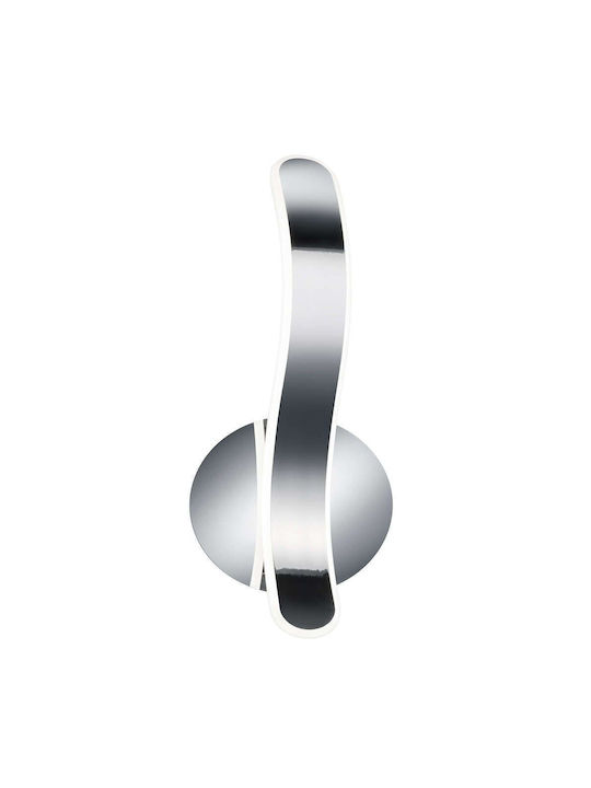 Trio Lighting Parma Modern Lamp Wall with Integrated LED and Natural White Light Silver 15x15cm
