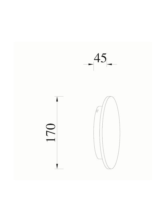 Sun Light Leuchte Wand Weiß 17cm Sun Light Leuchte Wand Weiß 17cm