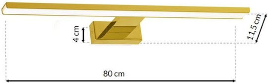 Eko Light Shine Lamp Wall with Integrated LED and Natural White Light Gold 6cm