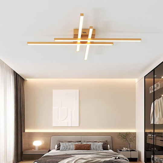 Powertech Leuchte Deckenleuchte 60cm Gold mit Integrierter LED