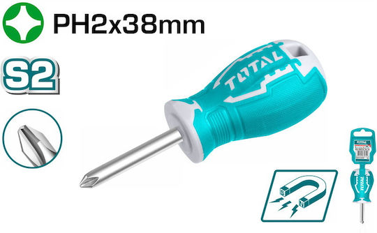 Total Magnetic Dwarf Screwdriver Cross Size PH2x38mm