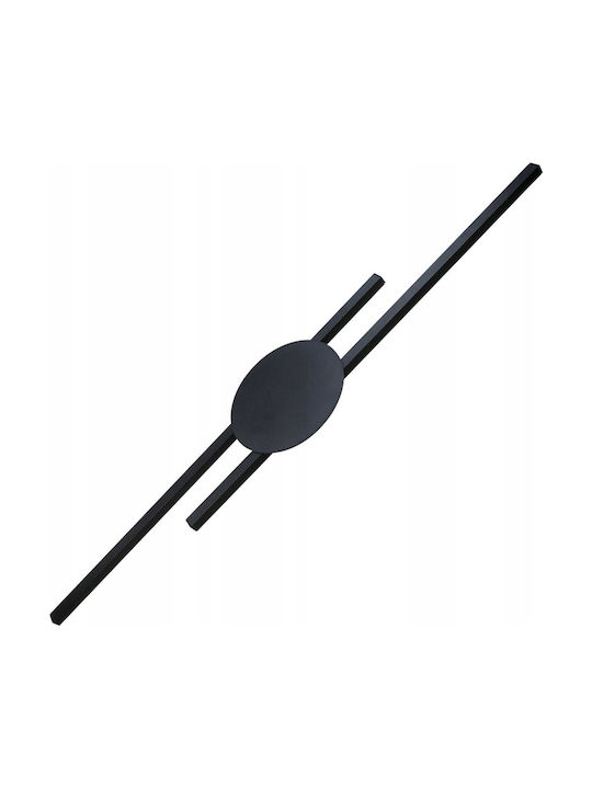 TK Lighting Φωτιστικό Τοίχου Μαύρο 17x17x45εκ.