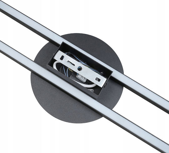 TK Lighting Lamp Wall Black 17x17x45cm