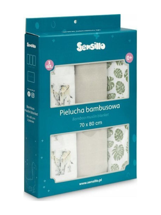 Sensillo Changing Pads Gray 70x80cm. 3pcs