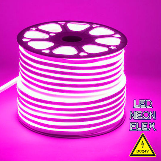 Αδιάβροχη Ταινία LED Neon 220V Ροζ Φως 1m Neon Flex