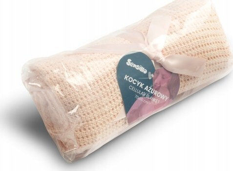 Sensillo Blanket Nursery Swaddling Blankets Knitted Pink 80x100cm