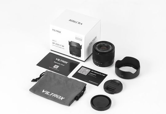 Viltrox Crop Фотообектив AF 25mm f/1.7 Air XF Широк ъгъл за Фуджифилм Икс Монтаж Черен