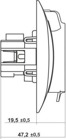 Priză Karlik Splashproof Logo W U Alb Lgpb-1z