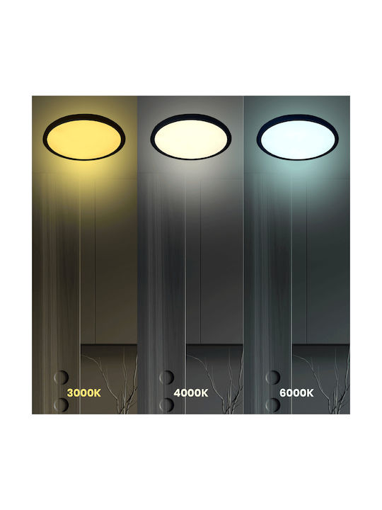 Eko Light Таванно осветление Черен с Вграден LED