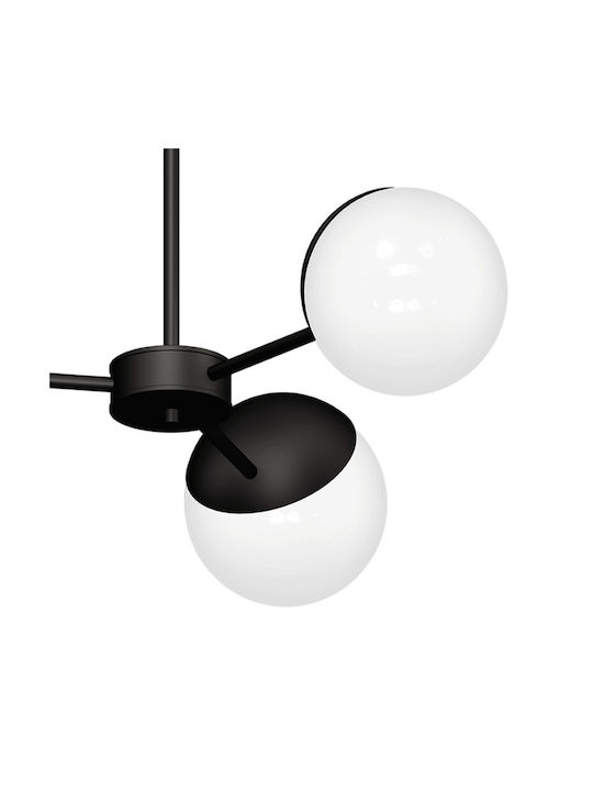 Luminex Sphere Ceiling Mount Light 66cm Black with Socket E14