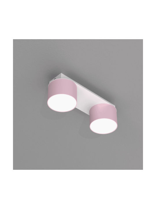 Eko Light Dixie Plafonieră de Tavan 24buc Roz cu Soclu GX53