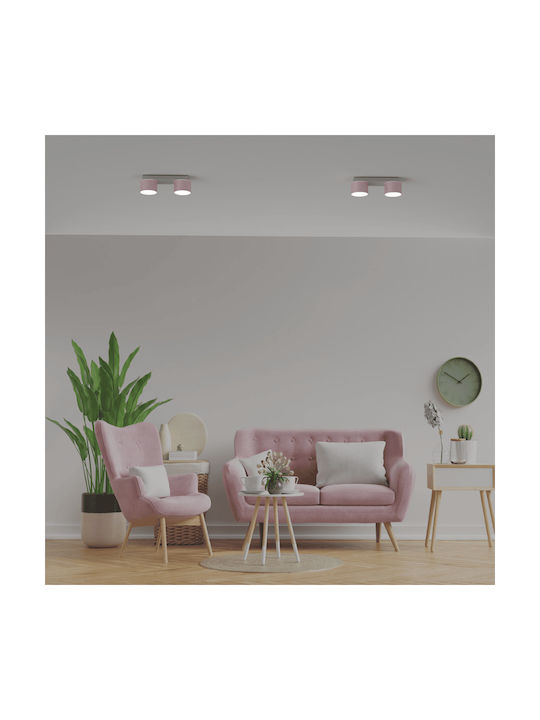 Eko Light Dixie Plafonieră de Tavan 24buc Roz cu Soclu GX53