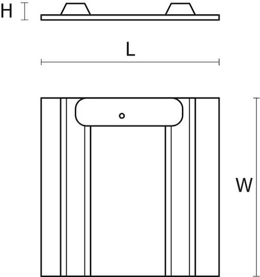PXF Lighting Πλαφονιέρα Μπάνιου 59.6εκ. LED