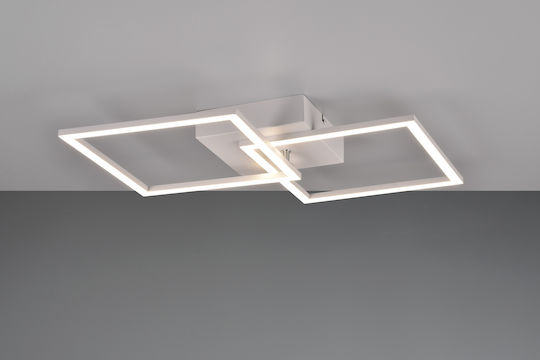 Trio Lighting TRAIL Таванна Плафониера 56 см Бяла с Вграден LED