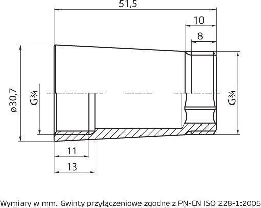 Perfexim Conexiune Țeavă din Alamă 3/4" 07-351-0200-000