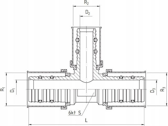 Perfexim Σύνδεση Σωλήνα 16mm 62-73C-1620-000