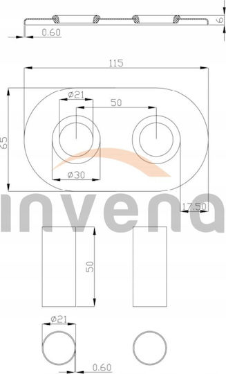Invena Σύνδεση Σωλήνα UA-12-B15