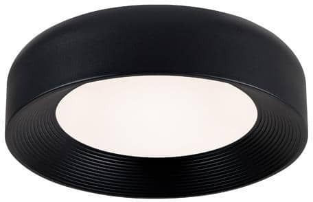 Eurolamp Deckenleuchte 40cm Schwarz mit Integrierte LED