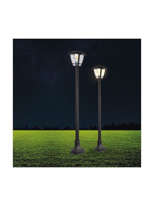 Braytron Outdoor Floor Lamp Post for E27 Socket IP44 Black