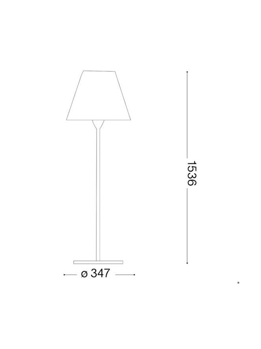 Ideal Lux Desktop Lamp Outdoor 42W for Socket E27 Black
