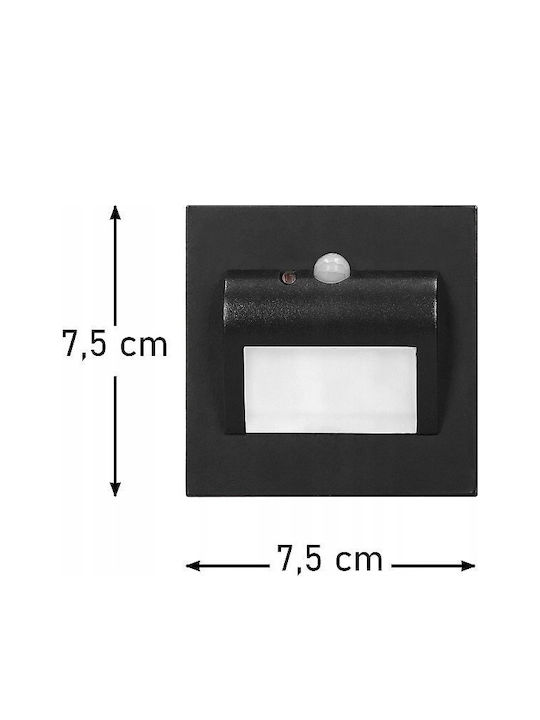 Orno Επιτοίχιο Εξωτερικό Φωτιστικό LED 1.5W με Φυσικό Λευκό Φως