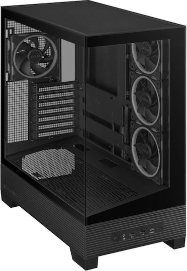 Asus A31 PLUS Gaming Midi Tower Κουτί Υπολογιστή με Πλαϊνό Παράθυρο και ARGB Φωτισμό Μαύρο