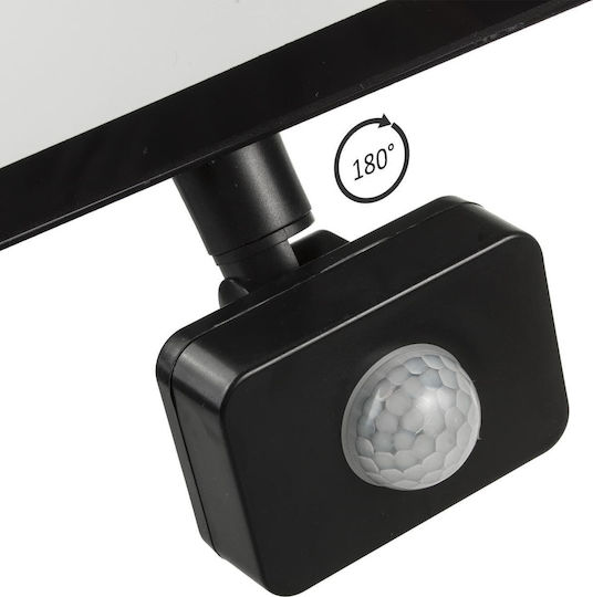 Maclean Energy Waterproof LED Floodlight 50W Natural White 4000K with Motion Sensor IP44