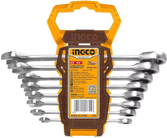 Ingco German Polygon Set with Size from 8mm to 19mm 8pcs