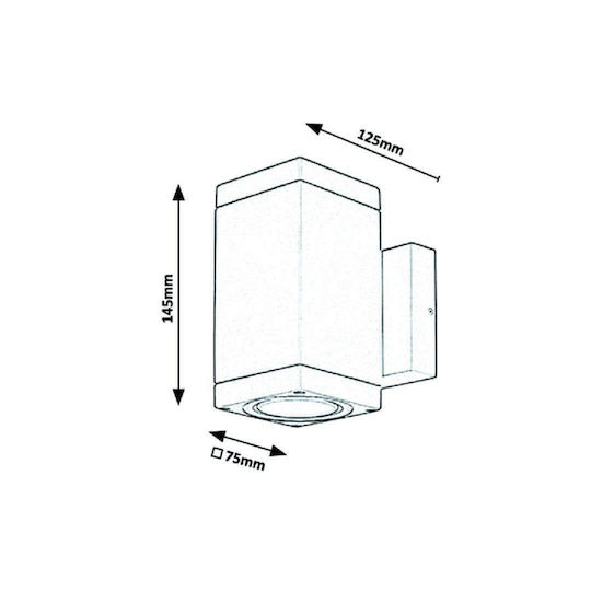 Rabalux Wall-Mounted Outdoor Spot Light GU10 IP54