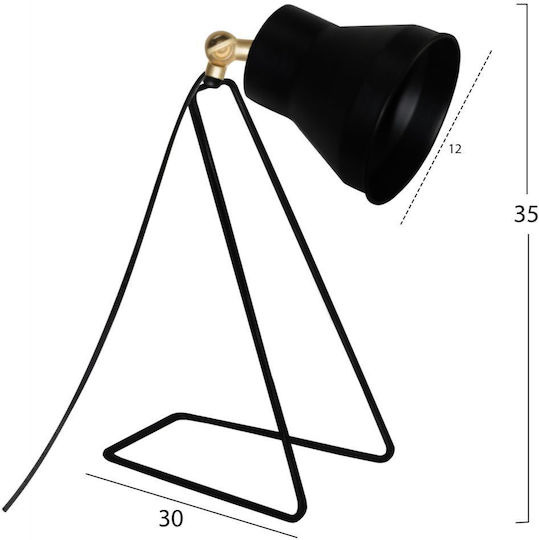 HomeMarkt Dekorative Lampe mit Fassung für E14 Lampe Schwarz