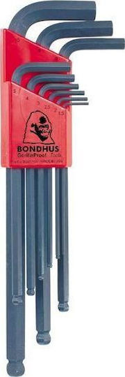 Bondhus Allen-Schlüssel-Set mit 9 Schlüsseln