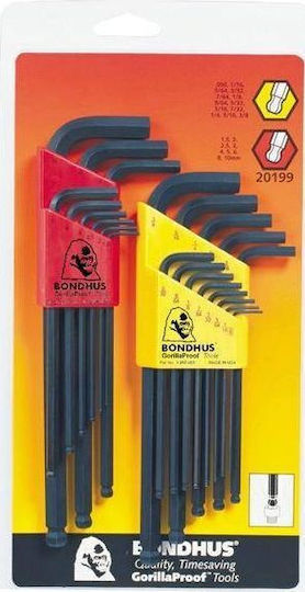 Bondhus Allen-Schlüssel-Set mit 9 Schlüsseln