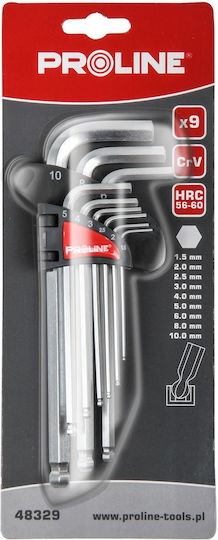 Proline Allen-Schlüssel-Set mit 9 Schlüsseln