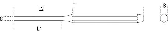 Beta Pin Punch 2x110mm Hand Tool