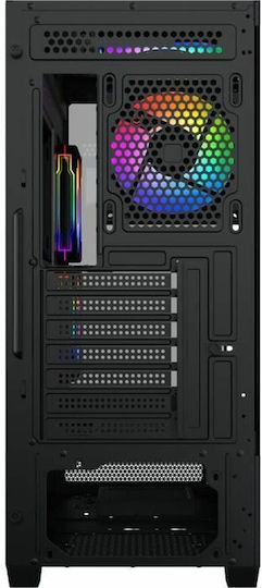 Xigmatek Alphard Геймърско Midi Tower Компютърна Кутия с Страничен Прозорец и RGB Осветление Черна