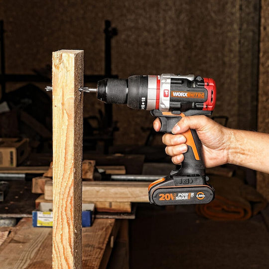 Worx Δραπανοκατσάβιδο Μπαταρίας Solo Brushless 20V