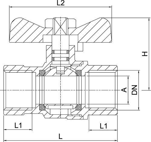 Invena Βάνα / Διακόπτης 1/2" Θηλυκό