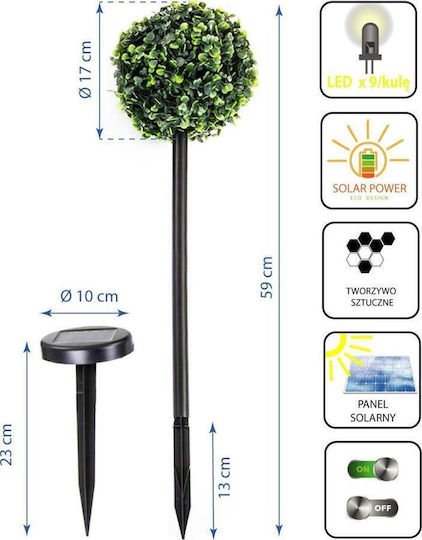 Saska Garden Set of 3 Stake Solar Lights Balls with Motion Sensor and Photocell IP44